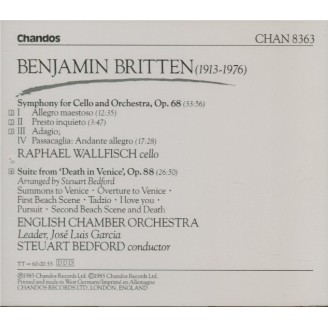 BRITTEN - Bedford - Cello symphony, pour violoncelle et orchestre op.68